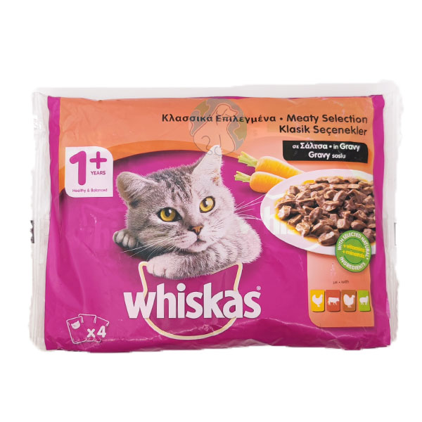 مولتی پک پوچ گربه 4عددی مدل میکس Whiskas